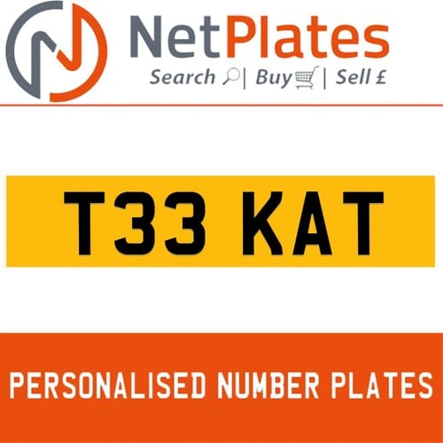1900 T33 KAT PERSONALISED PRIVATE CHERISHED DVLA NUMBER PLATE For Sale