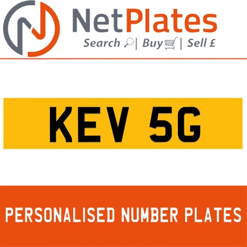 1900 KEV 5G PERSONALISED PRIVATE CHERISHED DVLA NUMBER PLATE For Sale