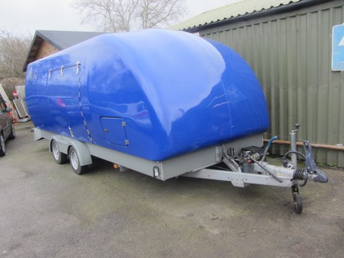 2015 TRACSPORTER COVERED CAR TRAILER SOLD