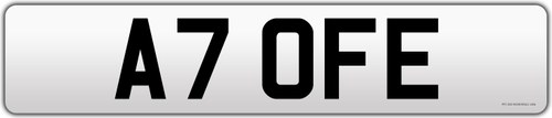 1984 A7 OFE Cherished Number Plate In vendita