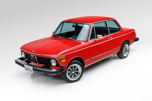 1974 BMW 2002 Sunroof Coupe Solid Red Driver Manual $23.5k For Sale