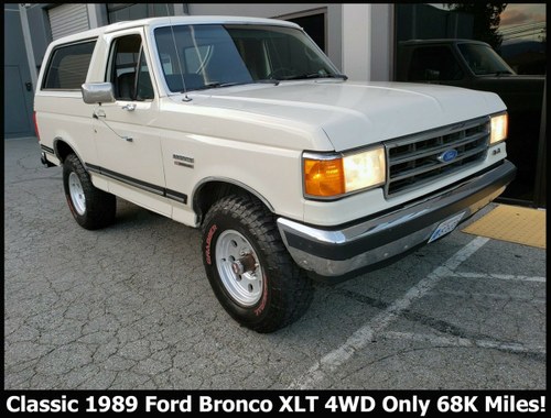 1989 Ford Bronco XLT SUV 4x4 clean OJ Ivory(~)Grey $obo For Sale