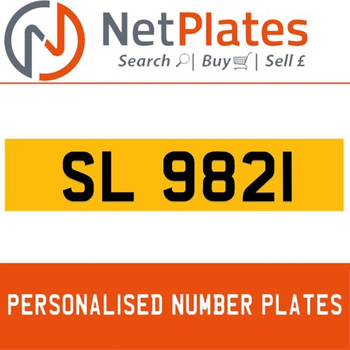 1900 SL 9821 PERSONALISED PRIVATE CHERISHED DVLA NUMBER PLATE For Sale