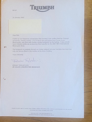 2002 Triumph Bonneville Golden Jubilee In vendita (immagine 85 di 104)