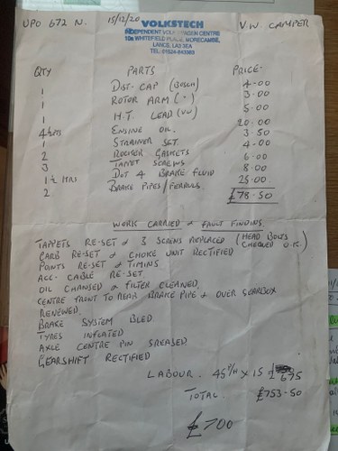 1974 Volkswagen T2b Transporter Camper zum Verkauf (Bild 106 von 107)