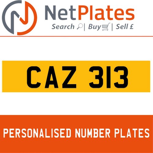 1900 CAZ 313 Private Number Plate from NetPlates Ltd In vendita