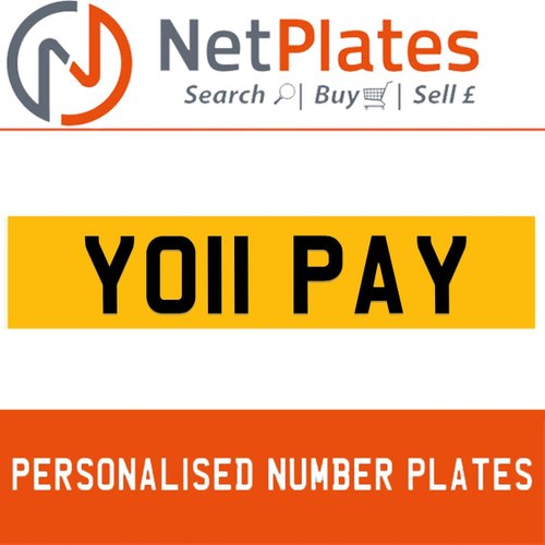 1900 YO11 PAY Private Number Plate from NetPlates Ltd In vendita