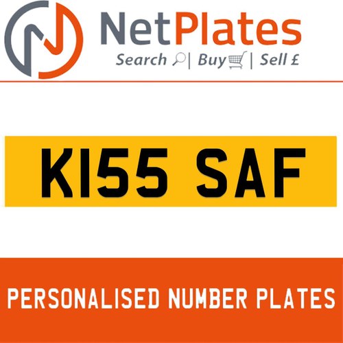 1900 K155 SAF Private Number Plate from NetPlates Ltd In vendita