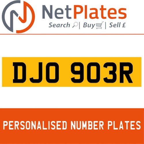 1900 DJO 903R Private Number Plate from NetPlates Ltd In vendita