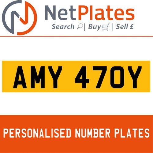 1900 AMY 470Y Private Number Plate from NetPlates Ltd For Sale
