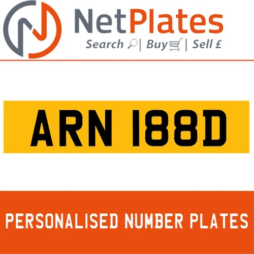 1900 ARN 188D Private Number Plate from NetPlates Ltd In vendita