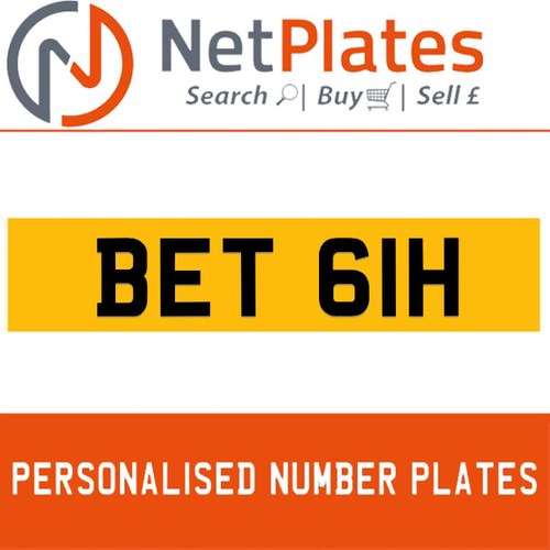 1900 BET 61H Private Number Plate from NetPlates Ltd In vendita