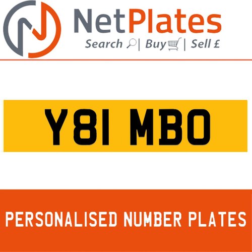 1900 Y81 MBO Private Number Plate from NetPlates Ltd In vendita