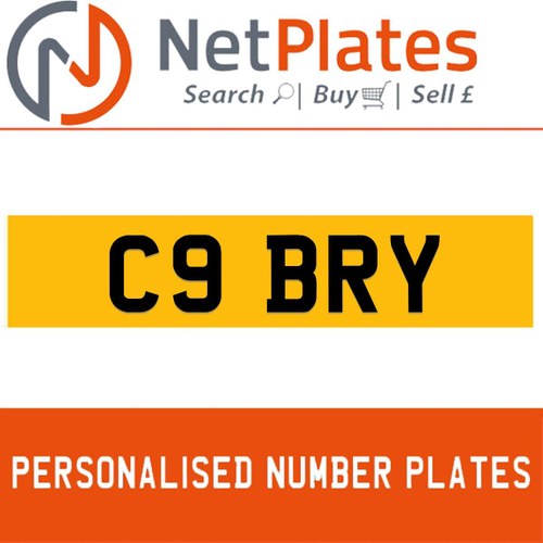 1900 C9 BRY Private Number Plate from NetPlates Ltd In vendita