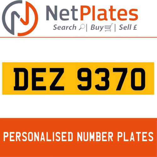 1900 DEZ 9370 Private Number Plate from NetPlates Ltd In vendita