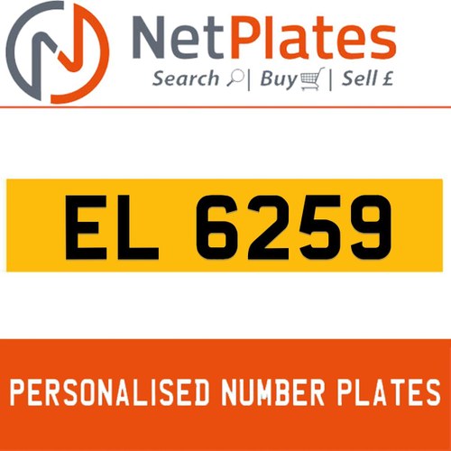1900 EL 6259 Private Number Plate from NetPlates Ltd In vendita