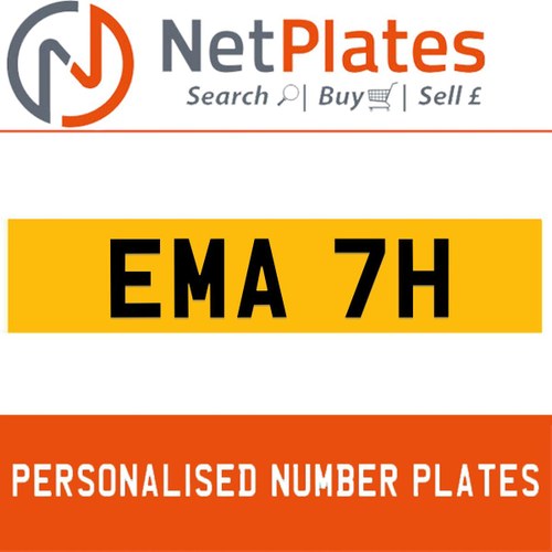 1900 EMA 7H Private Number Plate from NetPlates Ltd For Sale