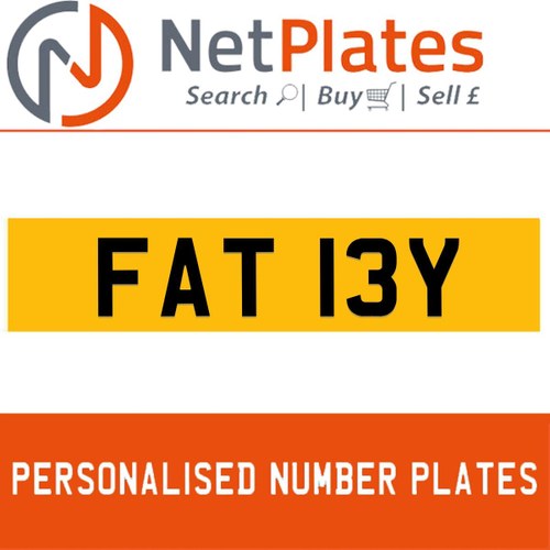 1900 FAT 13Y Private Number Plate from NetPlates Ltd In vendita