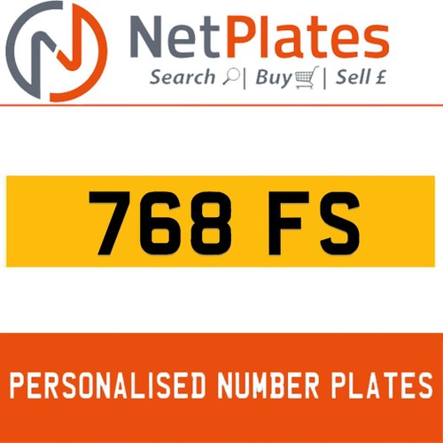 1900 768 FS Private Number Plate from NetPlates Ltd In vendita
