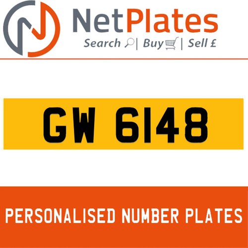 1900 GW 6148 Private Number Plate from NetPlates Ltd In vendita