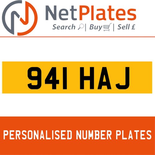 1900 941 HAJ Private Number Plate from NetPlates Ltd For Sale