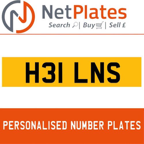 1900 H31 LNS Private Number Plate from NetPlates Ltd In vendita