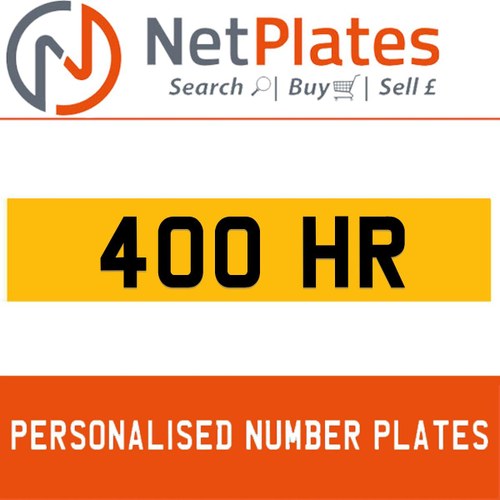 1900 400 HR Private Number Plate from NetPlates Ltd For Sale
