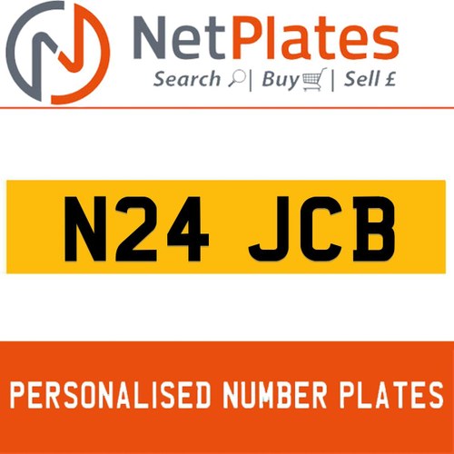 1900 N24 JCB Private Number Plate from NetPlates Ltd In vendita