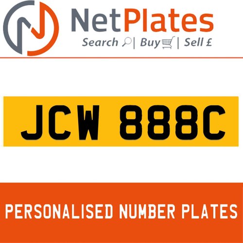 1900 JCW 888C Private Number Plate from NetPlates Ltd For Sale