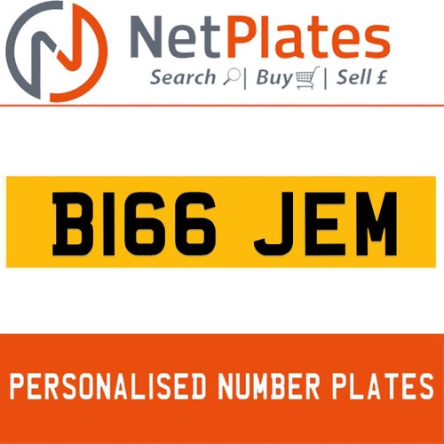 1900 B166 JEM Private Number Plate from NetPlates Ltd In vendita
