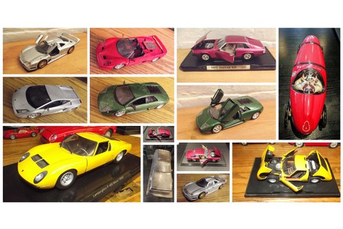0000 MODEL CARS ferrri, aston, lambo, delorean, cadillac, trucks In vendita