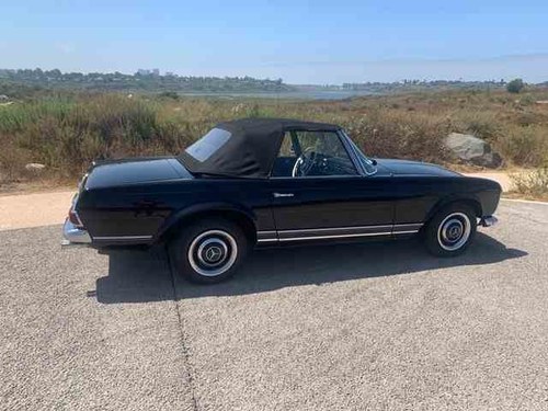 1966 Mercedes 230sl Convertible Pagoda AC all Black $74.9k For Sale
