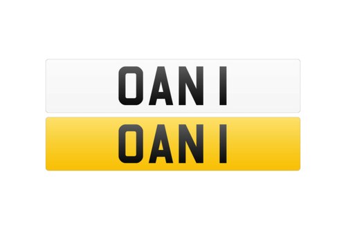 0000 Registration Number - OAN 1 For Sale by Auction