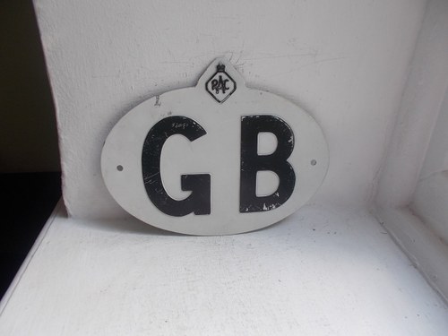 Vintage RAC   GB plate 1950 to 1960  For Sale