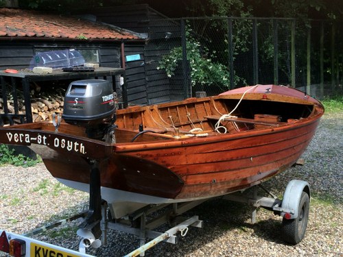 1960 Classic Wooden16 FT Clinker built with outboard motor SOLD
