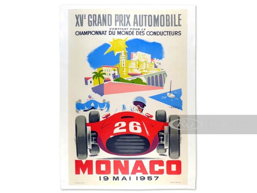 Monaco XV Grand Prix Automobile by J. Ramel, 1957 In vendita all'asta
