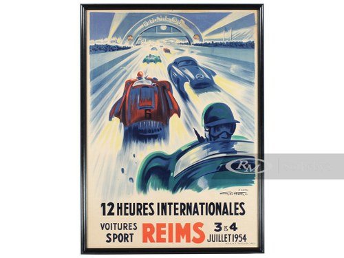 Reims 12 Heures Internationales by Go Ham, 1954 In vendita all'asta