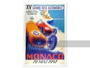 Monaco XV Grand Prix Automobile by B. Minne, 1957 In vendita all'asta