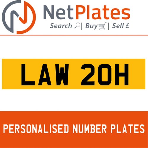 1900 LAW 20H PERSONALISED PRIVATE CHERISHED DVLA NUMBER PLATE In vendita