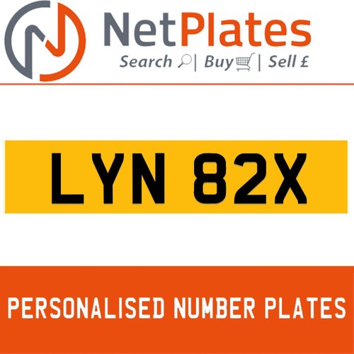 1900 LYN 82X PERSONALISED PRIVATE CHERISHED DVLA NUMBER PLATE In vendita