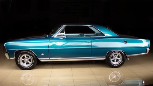 1966 Chevrolet Nova Coupe Restored Blue 58k miles $43.9k For Sale