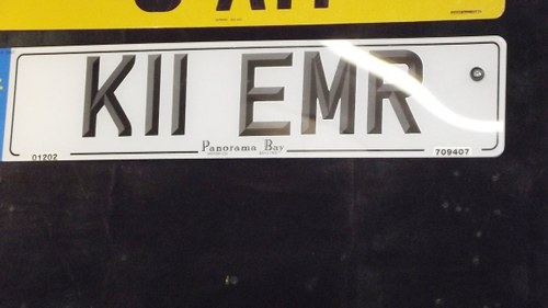 0000 K11 EMR PRIVATE REGISTRATION PLATE SOLD