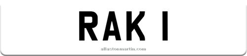 2020 UK Registration Mark - RAK 1 on Retention In vendita