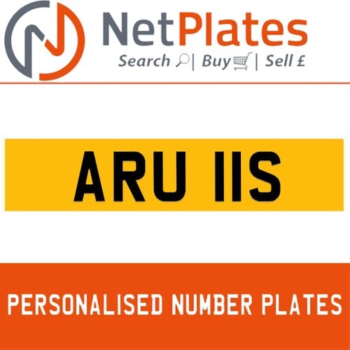 1900 ARU 11S PERSONALISED PRIVATE CHERISHED DVLA NUMBER PLATE For Sale