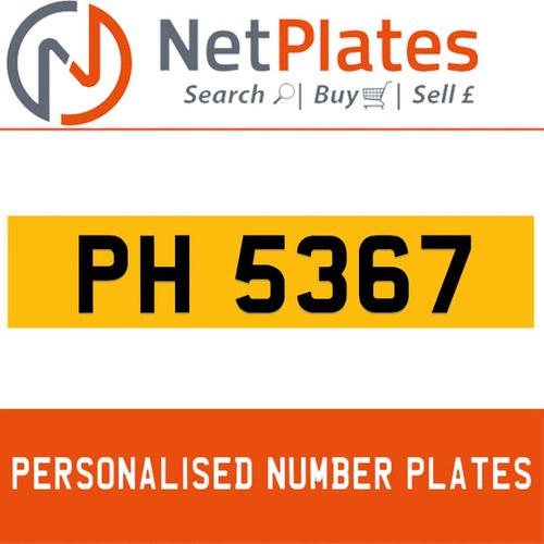 1900 PH 5367 Private Number Plate from NetPlates Ltd In vendita