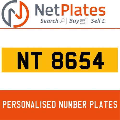 1900 NT 8654 Private Number Plate from NetPlates Ltd In vendita