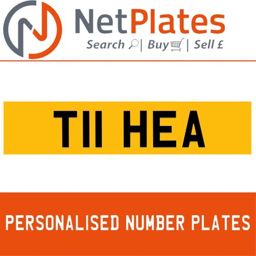 1900 T11 HEA Private Number Plate from NetPlates Ltd For Sale
