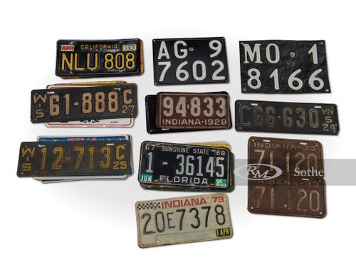 Vintage License Plates For Sale by Auction