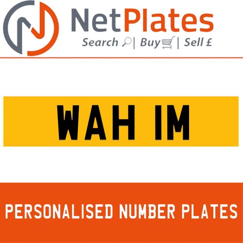 1900 WAH 1M Private Number Plate from NetPlates Ltd For Sale