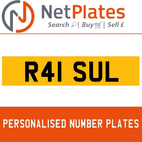 1900 R41 SUL Private Number Plate from NetPlates Ltd For Sale